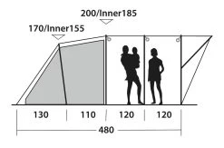 Outwell Lawndale 500 Tent 8 Outwell Lawndale 500 Tent -Camping Sales Shop 111163 lawndale 500 drawing other4