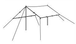 Robens Tarp 3 X 3m -Camping Sales Shop 130108 Tarp 3x3 m Drawing Perspective 2