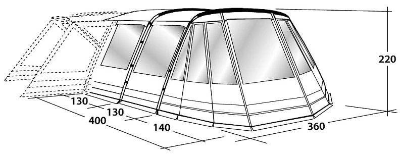 Outwell Montana 6P Front Awning Fits 2017 And 2018 Models 4 Outwell Montana 6P Front Awning Fits 2017 And 2018 Models - Image 2