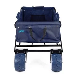 Yello Folding Beach Trolley -Camping Sales Shop BGG1675 yello foldable trolley blue front copy