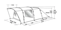 Easy Camp Palmdale 400 4-Berth Tent -Camping Sales Shop EZCP120368OD