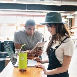 Klean Kanteen Insulated TK Wide With Café Cap 355ml - Berry -Camping Sales Shop K12TKWPCC JP LS coffee working lifestyle