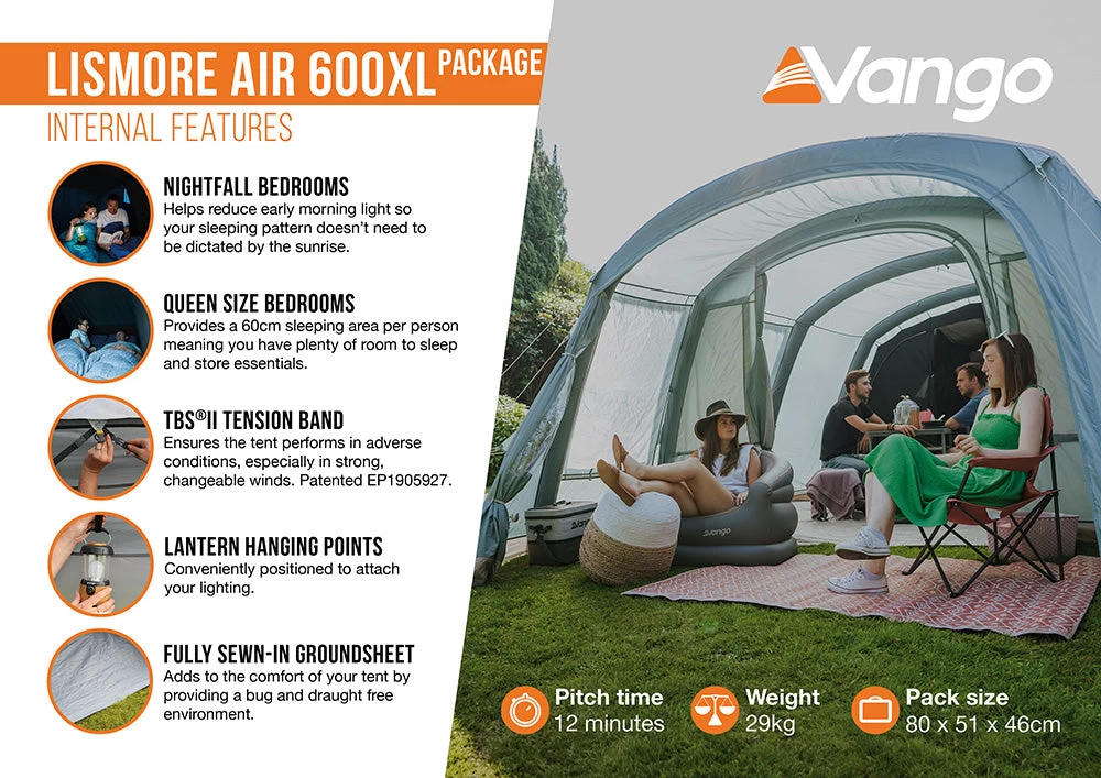 Vango Lismore Air 600XL Tent Package 6 Vango Lismore Air 600XL Tent Package - Image 4