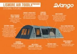 Vango Lismore Air 700DLX Tent Package -Camping Sales Shop Lismore Air 700DLX Package