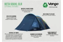 Vango Beta 550XL CLR XL Tent -Camping Sales Shop beta 550xl clr 1