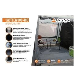 Vango Castlewood 400 Tent Package -Camping Sales Shop castlewood 400 package 3