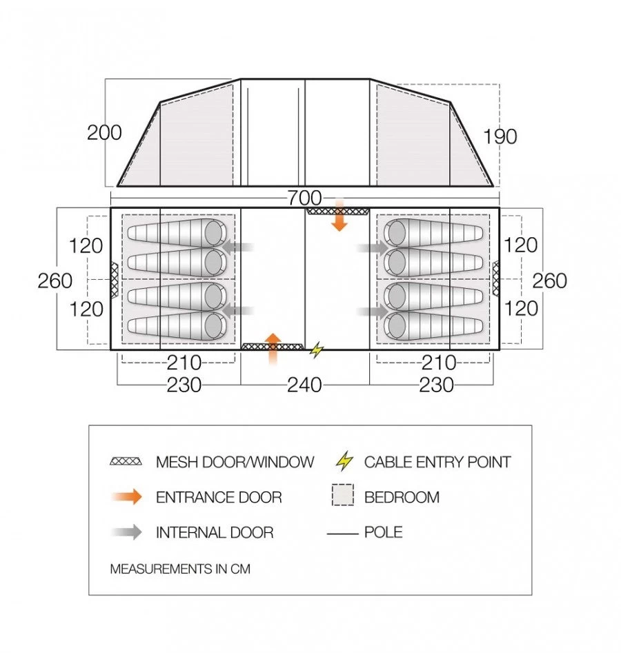 Vango Castlewood 800XL Tent Package 4 Vango Castlewood 800XL Tent Package - Image 2