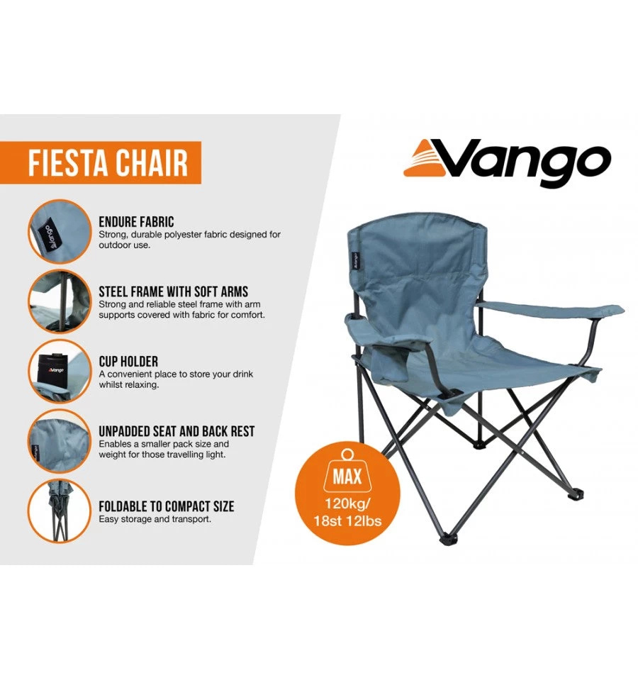 Vango Fiesta Chair Teal 4 Vango Fiesta Chair Teal - Image 2