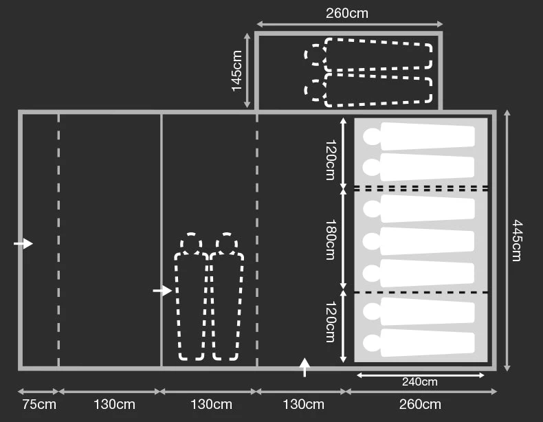 Outdoor Revolution Airedale 7.0SE Air Tent (2023) Including Footprint & Lounge Liner 4 Outdoor Revolution Airedale 7.0SE Air Tent (2023) Including Footprint & Lounge Liner - Image 2