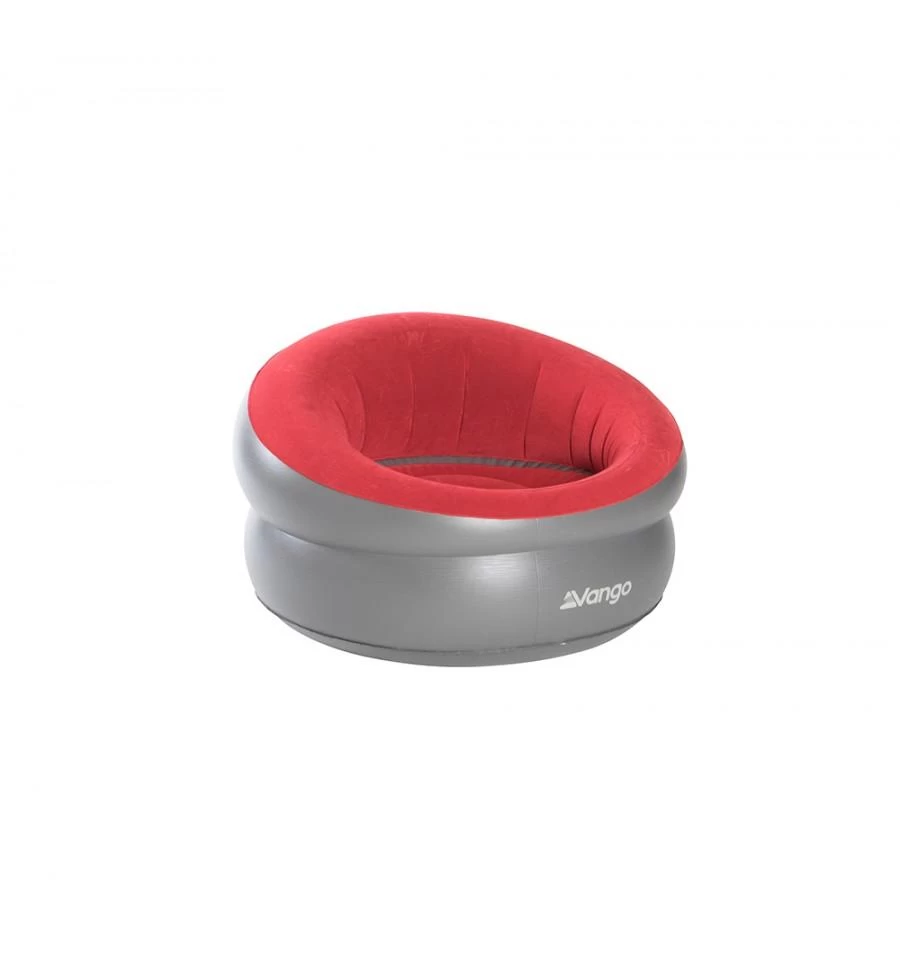 Vango Inflatable Donut Flocked Chair - Red 3 Vango Inflatable Donut Flocked Chair - Red