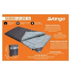 Vango Shangri-La Luxe XL Single Sleeping Bag -Camping Sales Shop shangri la luxe xl 4