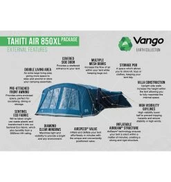 Vango Tahiiti 850XL Airbeam Tent 2023 -Camping Sales Shop tahiti air 850xl 2